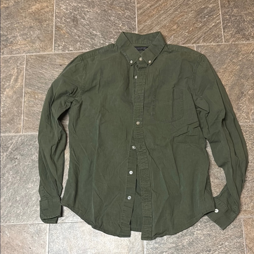 Banana Republic Forest Green Casual Shirt